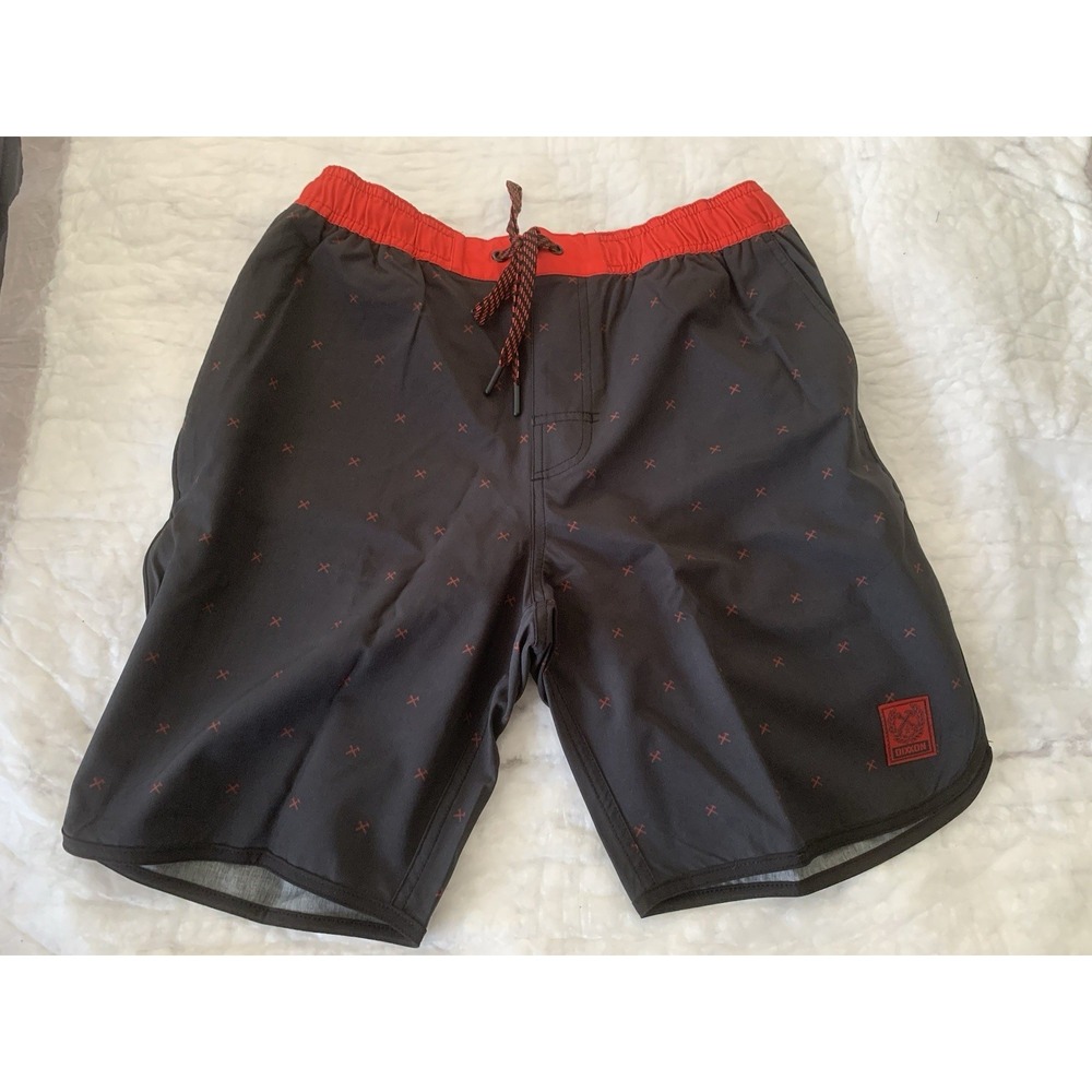 NWOT Dixxon Mens Black Red Chad Finney Hybrid Premium Athletic Shorts Small